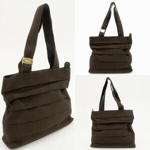 💎✨Authentic✨💎Ferragamo Vara Logo Canvas Tote Bag Shoulder Bag Brown